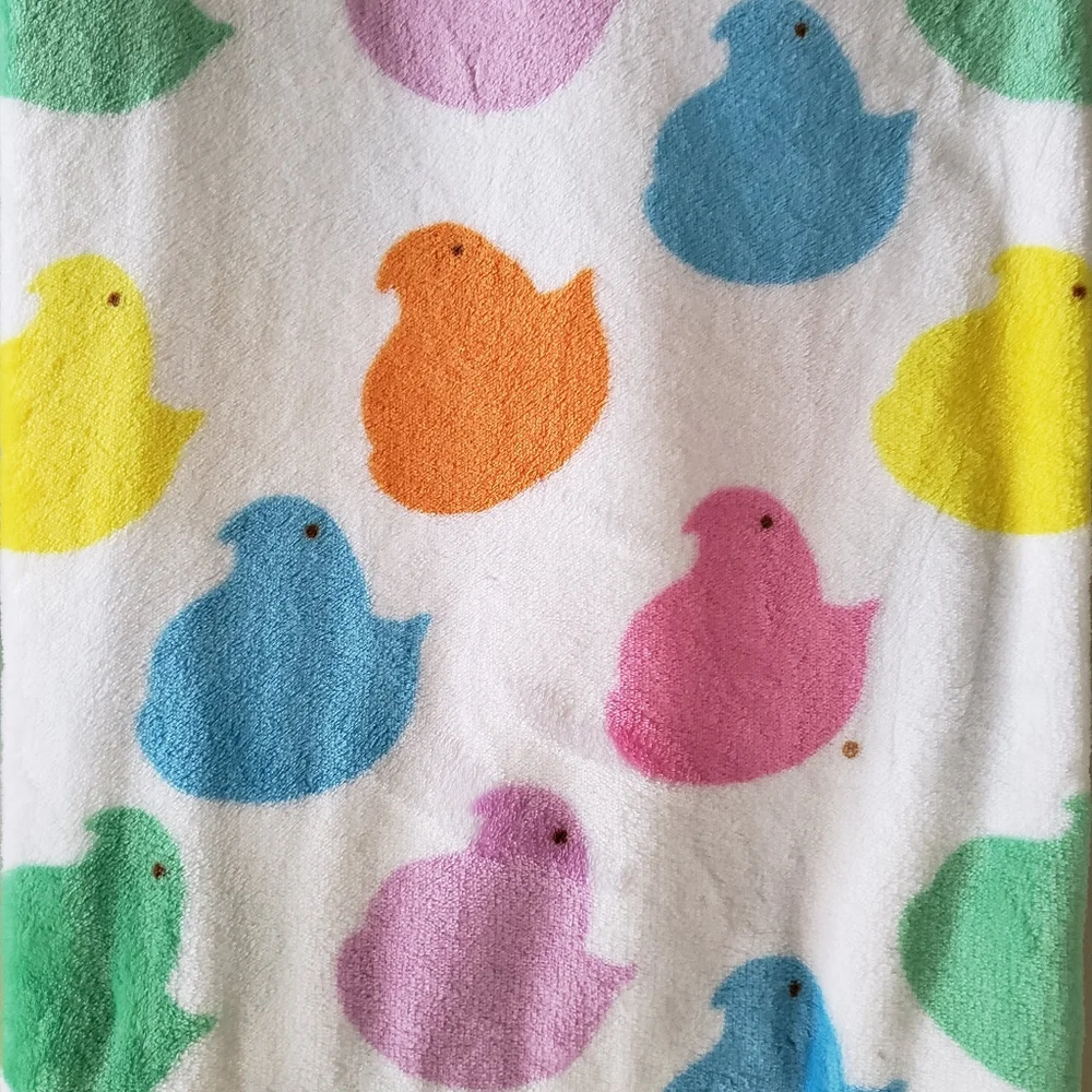 Peeps Easter Chicks Plush Throw Blanket 50x60 NWT